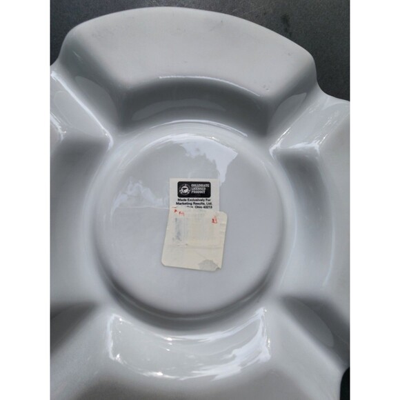 The Ohio State University Ceramic Divided Appetizer Serving OSU Buckeyes Plate - Picture 5 of 9